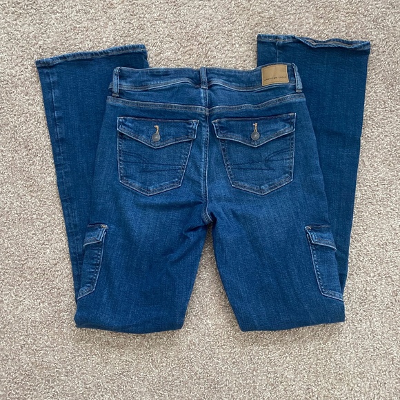 🔥🛍️ NWOT American Eagle Kick Boot Jeans Cargo Pockets🛍️🔥 - Picture 3 of 12